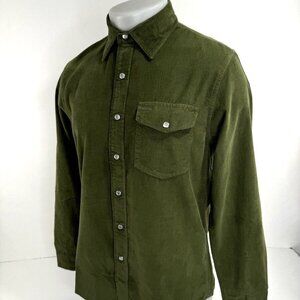 Criquet Green Corduroy Pearl Snap